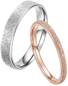 Cincin kawin emas dengan lapisan manik manik